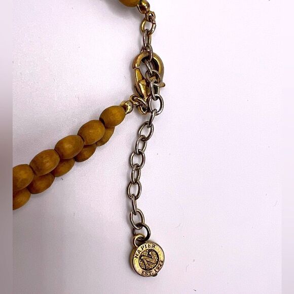 *3/$20* Napier wooden bead and faux crystal necklace - Picture 3 of 4